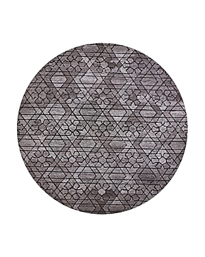 Shop Feizy Asher 8638766f Round Area Rug, 8' X 8' In Taupe