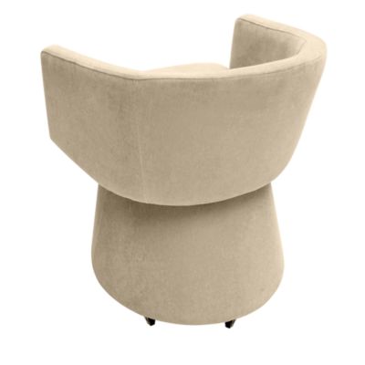 Kristen Upcycled Chenille Rolling Desk Chair