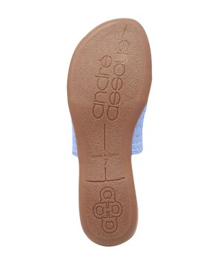 Women's Nice Slip On Woven Slide Thong Sandals