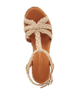 Women's Madina Strappy Raffia Woven Espadrille Wedge Sandals