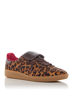 Jeffrey Campbell Dillan Genuine Calf Hair Sneaker In Brown/black Cheetah