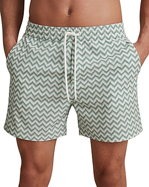 Shop Reiss Cable Drawstring 5 Swim Trunks In Sage
