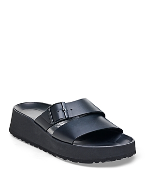 Birkenstock Women's Almina Slip On Wedge Sandals In Black