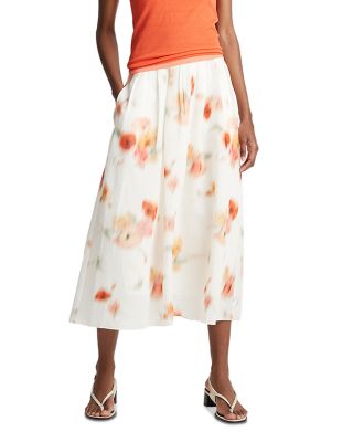 Vince - Printed Midi Skirt