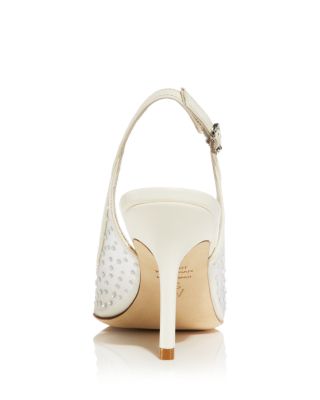Stuart Weitzman Women's Emilia Mesh 85 Slingback High Heel