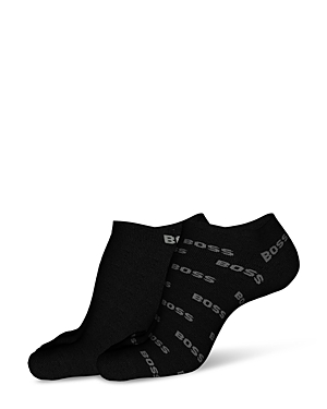 Hugo Boss Allover Socks, Pack Of 2 In Black