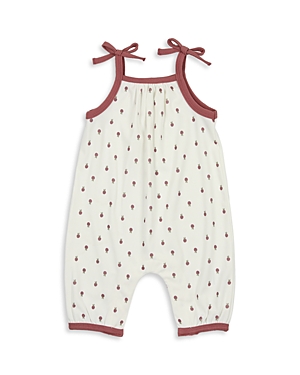 Maniere Girls' Ribbed Berry Romper - Baby, Little Kid In White