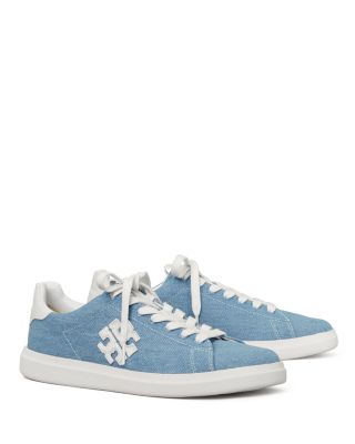 Tory Burch - Women's Double T Howell Court Lace Up Low Top Sneakers