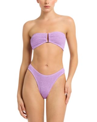 Tie Back Blake Crinkle Bandeau Bikini Top &amp; Sign Crinkle Bikini Bottom