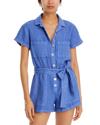 Bella Dahl - Rolled Hem Linen Utility Romper