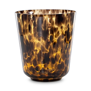 Shop Labrazel Tortoise Glass Waste Basket In Brown/amber