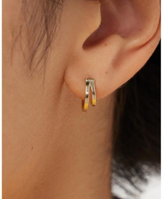 10K Gold Double Hoops