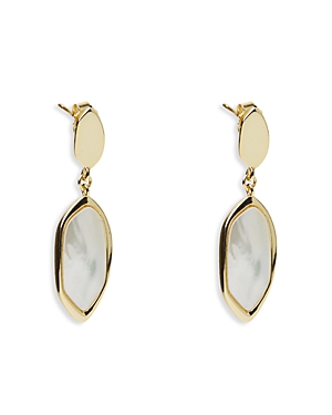 Shop Argento Vivo Mother Of Pearl Stud Drop Earrings In White
