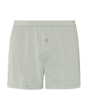 Hanro Men's Sporty Mercerized Cotton Boxers In Mineral Green