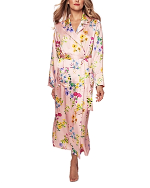 Petite Plume Mulberry Silk Floral Robe