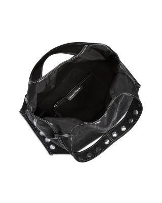 Washed Denim Hobo Market Tote Bag