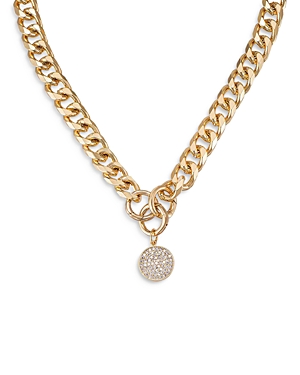 Ettika Crystal Disc Charm Chain Necklace, 18