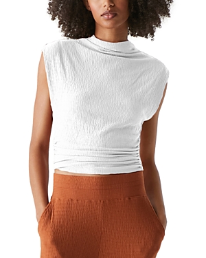 Campbell Ruched Mock Neck Top