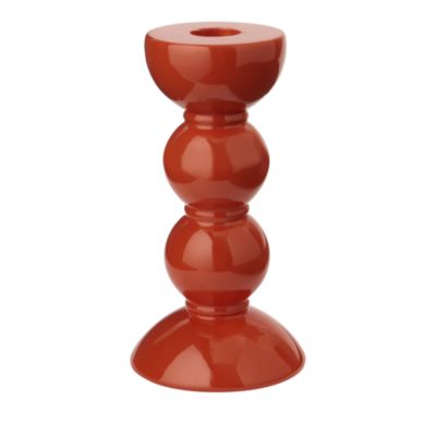 Lacquered Bobbin-Shaped Candlestick, Medium