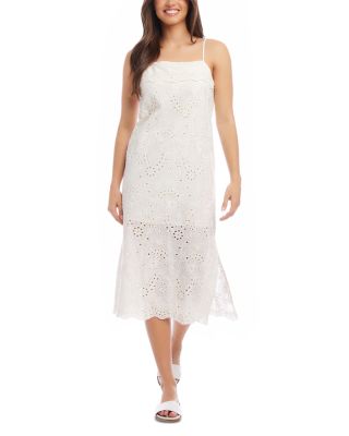 Karen Kane Cotton Eyelet Midi Dress