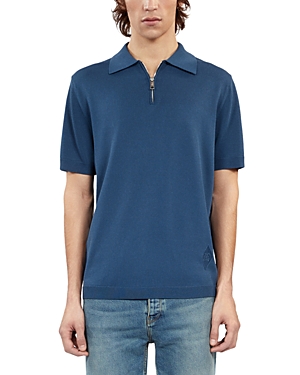 Shop The Kooples Slim Fit Knit Polo In Navy