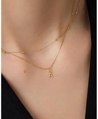 10K Gold Layered Letter Necklace