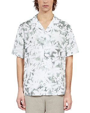 Shop The Kooples Hawaiian Shirt In White
