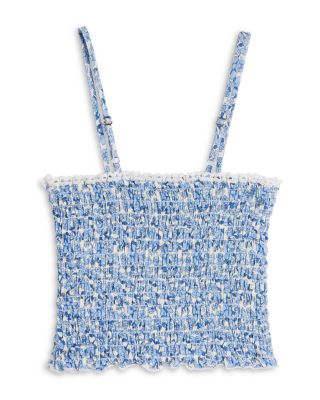 Girls' Smocked Floral Tank, Little Kid, Big Kid - Exclusive