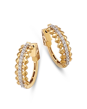 Bloomingdale's Diamond Hoop Earrings In 14k White & Yellow Gold, 0.50 Ct. T. W. In White/gold