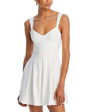 Shop Aqua Corset Lace Up Mini Dress - 100% Exclusive In White