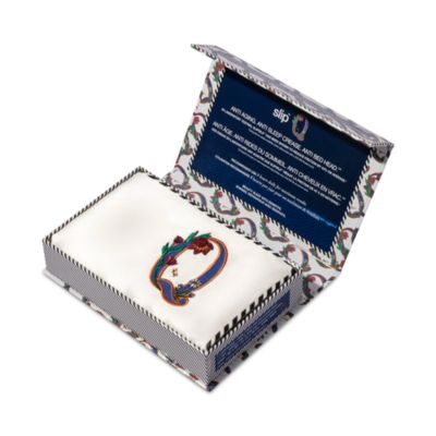 slip Pure Silk Embroidered Initials Pillowcase