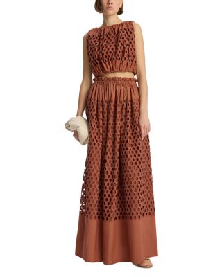 A.L.C. - Raina Eyelet Cropped Top & Flora Eyelet Maxi Skirt