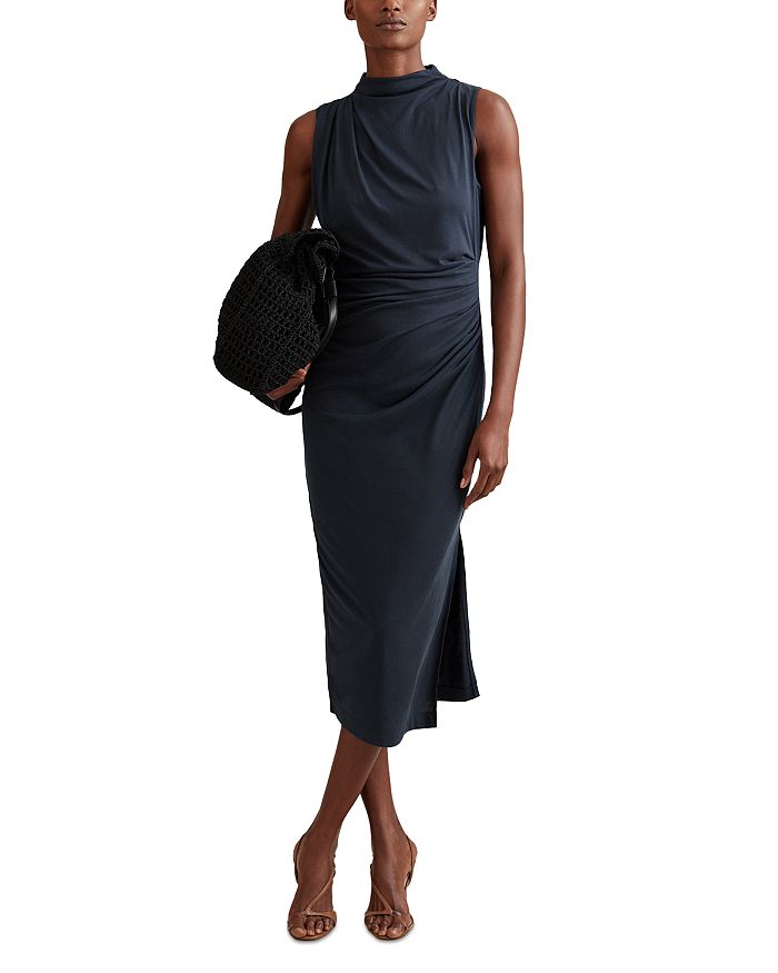 REISS Beaux Drape Dress | Bloomingdale's