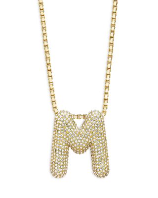 Baublebar Pave Bubble Initial Pendant Necklace, 18-21