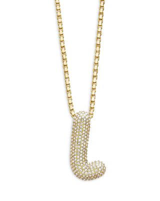 Baublebar Pave Bubble Initial Pendant Necklace, 18-21