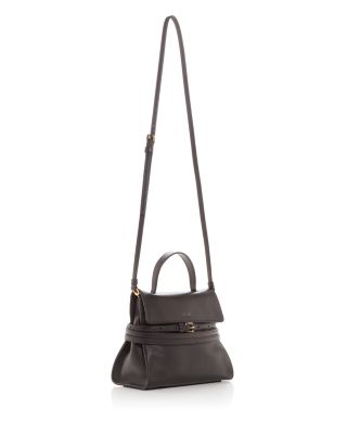 Tie Me Small Leather Shoulder Bag