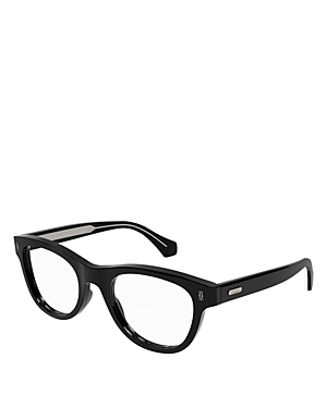 Shop Cartier Signature C Squared Optical Glasses, 53mm In Black