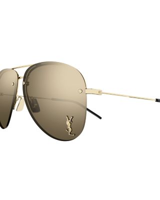 SAINT LAURENT Classic 11 M Brow Bar Aviator Sunglasses, 59mm