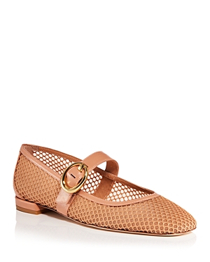 Stuart Weitzman Women's Arabella Mesh Mary Jane Ballet Flats