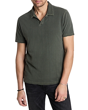 Shop John Varvatos Zion Jacquard Polo Shirt In Tarp Green