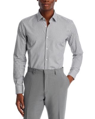 HUGO - Kenno Cotton Check Slim Fit Dress Shirt