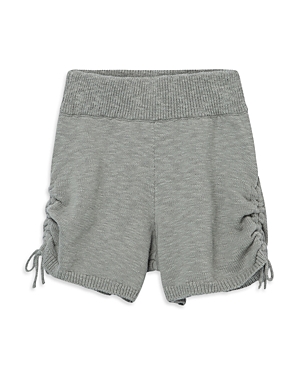 Truce Girls' Loose Knit Cinched Shorts - Big Kid In Gray Heather