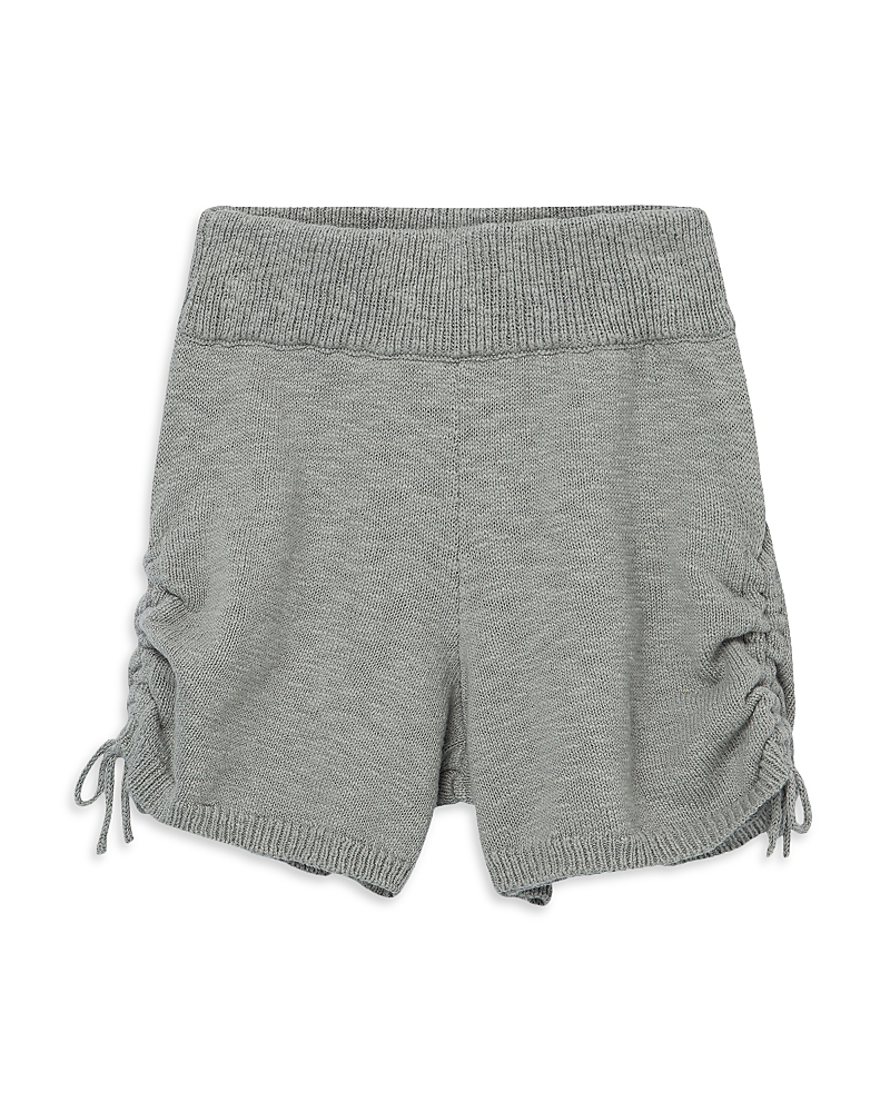 Truce Girls' Loose Knit Cinched Shorts - Big Kid In Gray Heather
