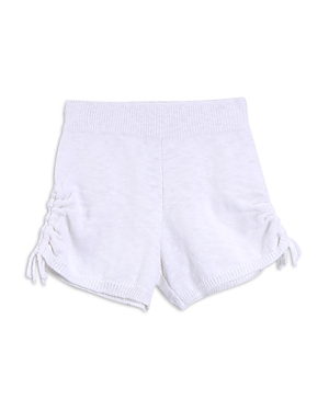 Truce Girls' Loose Knit Cinched Shorts - Big Kid In White