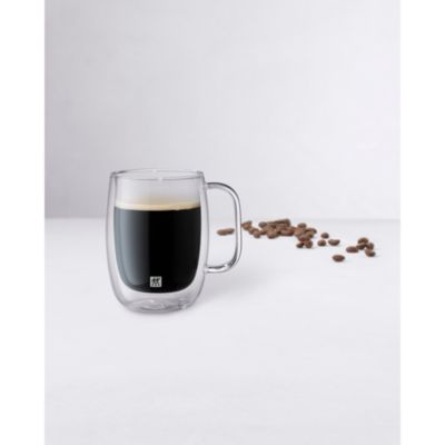 Sorrento Plus Coffee Glass Mug, Set of 2
