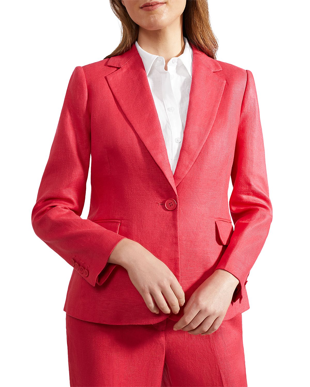Hobbs London Mirabel Linen Single Breasted Jacket