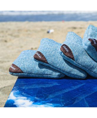 Herringbone Wool Aviator Cornhole Bags