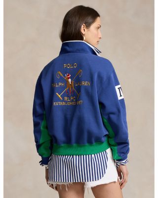 Ralph Lauren Lauren Ralph Lauren Paneled Logo Fleece Half