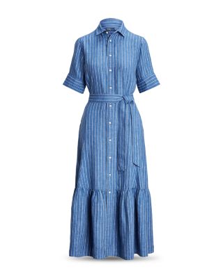 Ralph Lauren Linen Midi Shirt Dress | Bloomingdale's
