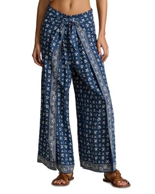 パンツ Dyed Twill Flower Wrap Big Pants Ralph Lauren Lauren Ralph Lauren Floral Twill Wide Leg Wrap